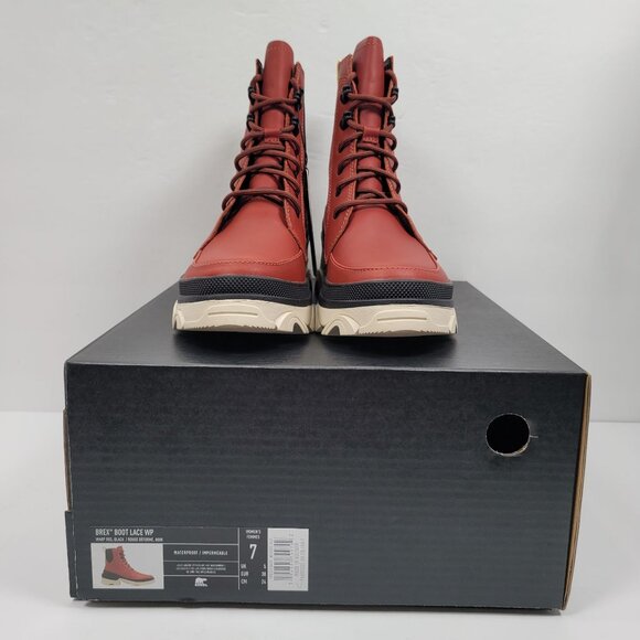 Sorel Brex Lace-Up Women's Red Black Waterproof Boots NL4305-849 US Size 7 NWT - Picture 2 of 12